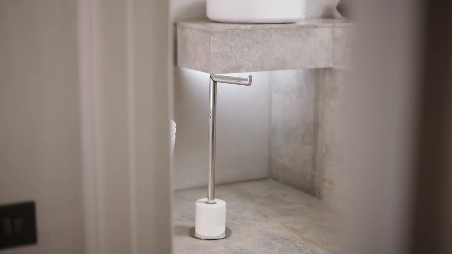 Stainless Steel Toilet Paper Holder & Stand | Joseph Joseph US